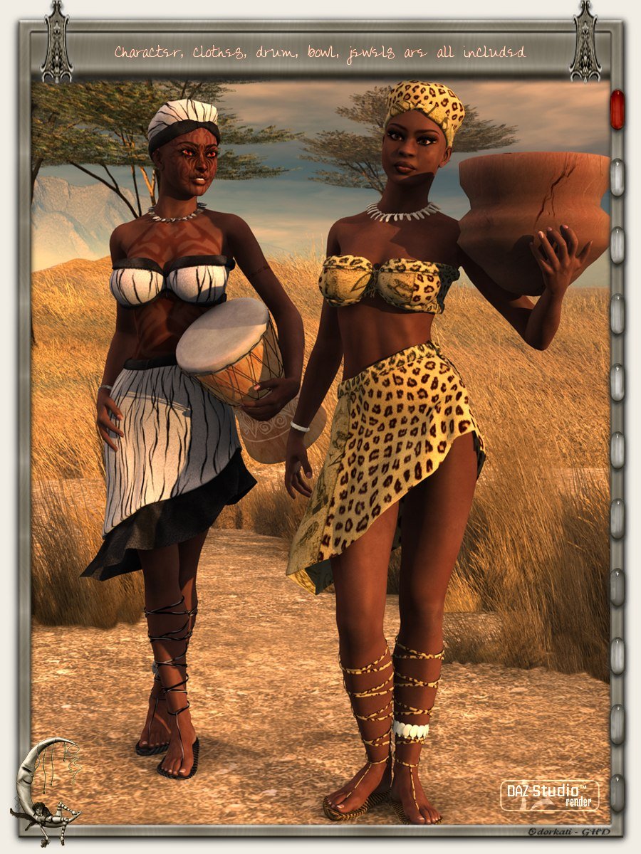 Kimani Bundle by: 3D-GHDesignRuntimeDNA, 3D Models by Daz 3D