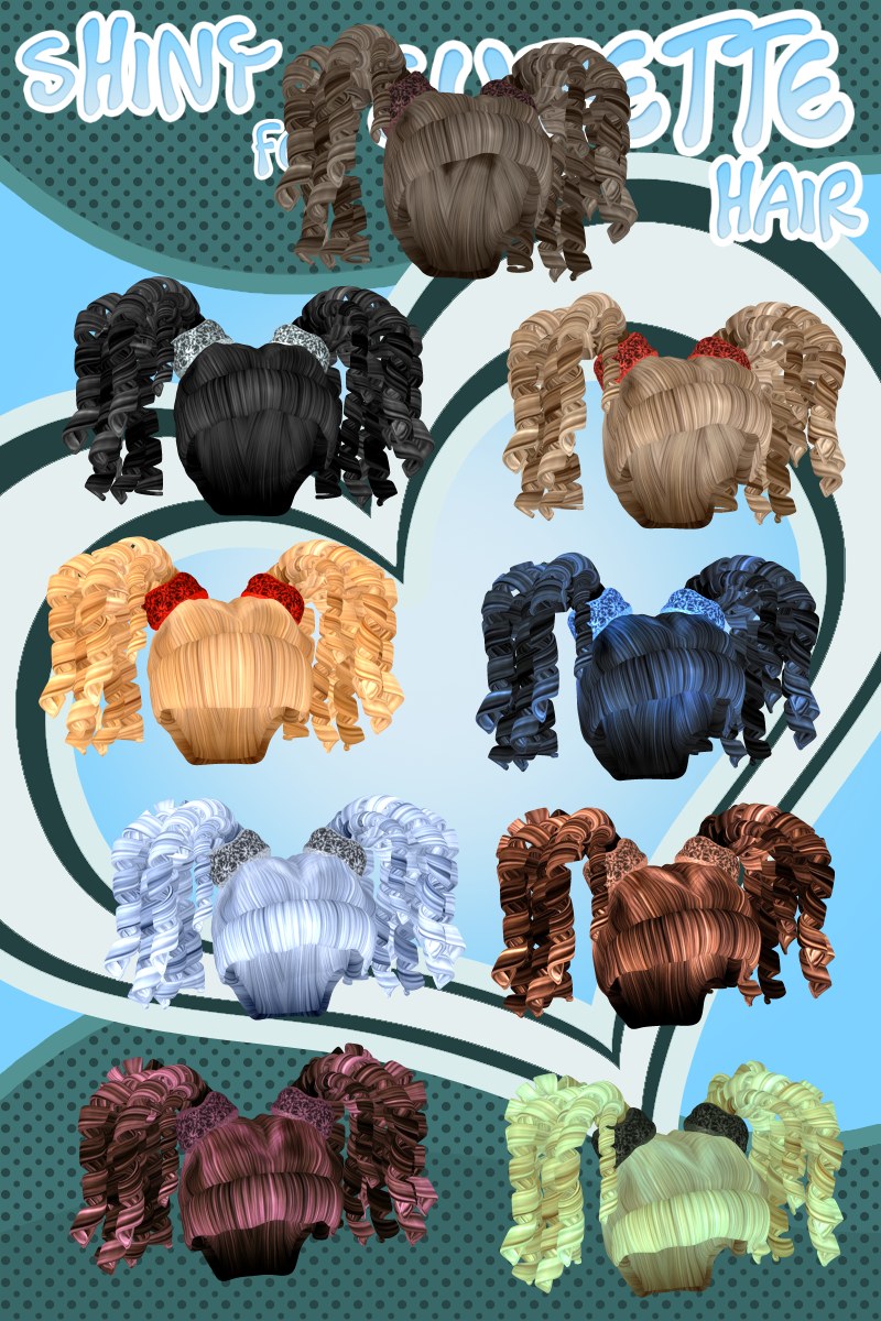 Shiny for Suzette Hair by: 3D-GHDesignRuntimeDNA, 3D Models by Daz 3D