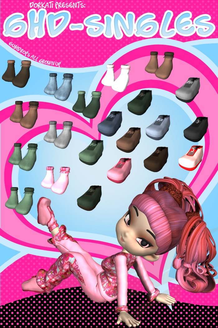 GHD-Singles: Cookie Shoes by: 3D-GHDesignRuntimeDNA, 3D Models by Daz 3D