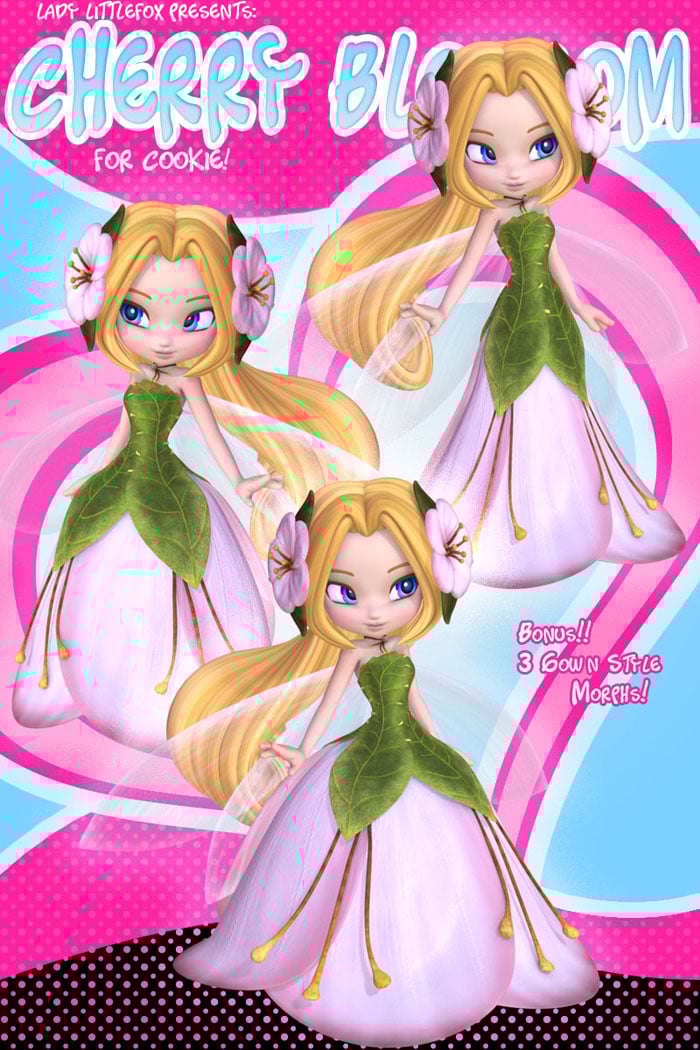Cherry Blossom for Cookie by: Lady LittlefoxRuntimeDNA, 3D Models by Daz 3D