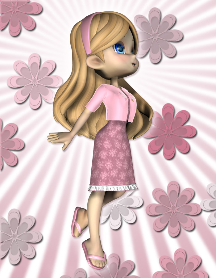 Sundae Dress for Cookie by: EvilinnocenceRuntimeDNA, 3D Models by Daz 3D