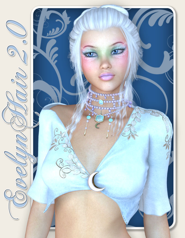 Evelyn Hair 2.0 - V4 Base by: Lady LittlefoxRuntimeDNA, 3D Models by Daz 3D
