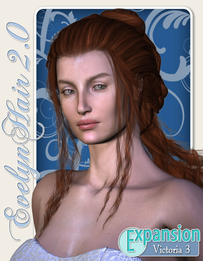 Evelyn Hair 2.0 - V3 Expansion by: Lady LittlefoxRuntimeDNA, 3D Models by Daz 3D