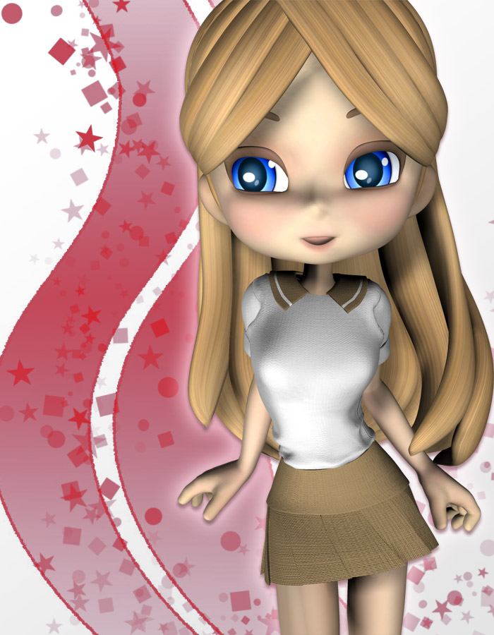 School Girl Skirt 2 for Cookie by: EvilinnocenceRuntimeDNA, 3D Models by Daz 3D