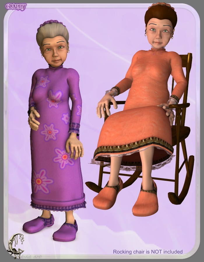 Granny for Toon Gramps by: 3D-GHDesignRuntimeDNA, 3D Models by Daz 3D