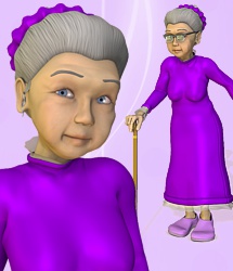 Granny for Toon Gramps by: 3D-GHDesignRuntimeDNA, 3D Models by Daz 3D
