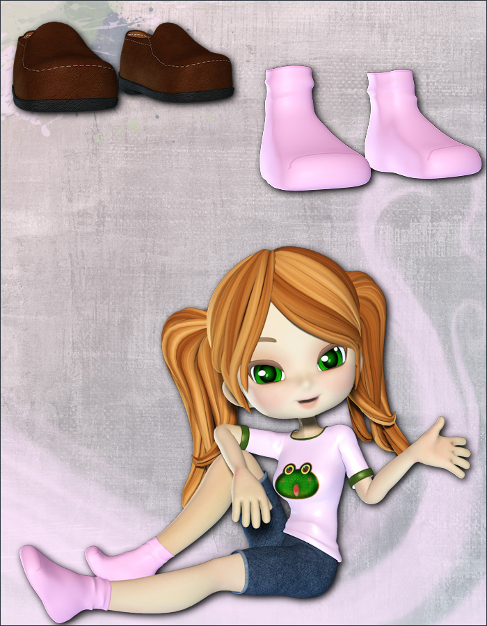 Mixies_Loafers_and_Socks by: , 3D Models by Daz 3D