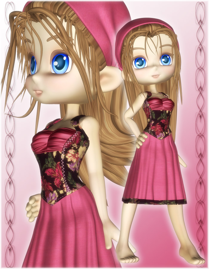 Tavern Dress for Cookie by: EvilinnocenceRuntimeDNA, 3D Models by Daz 3D