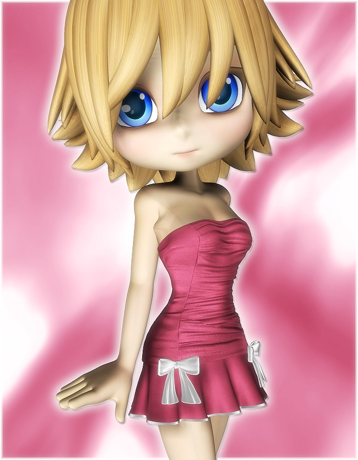Sweetheart Dress for Cookie by: EvilinnocenceRuntimeDNA, 3D Models by Daz 3D