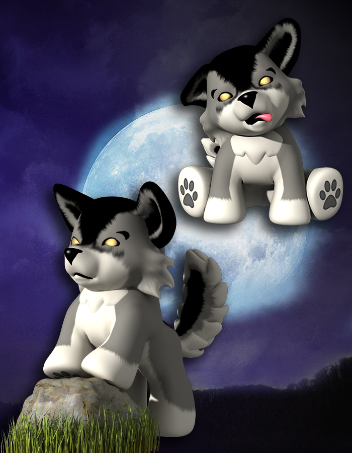 Toon Animals: Wolf by: RedSparkLady LittlefoxRuntimeDNA, 3D Models by Daz 3D