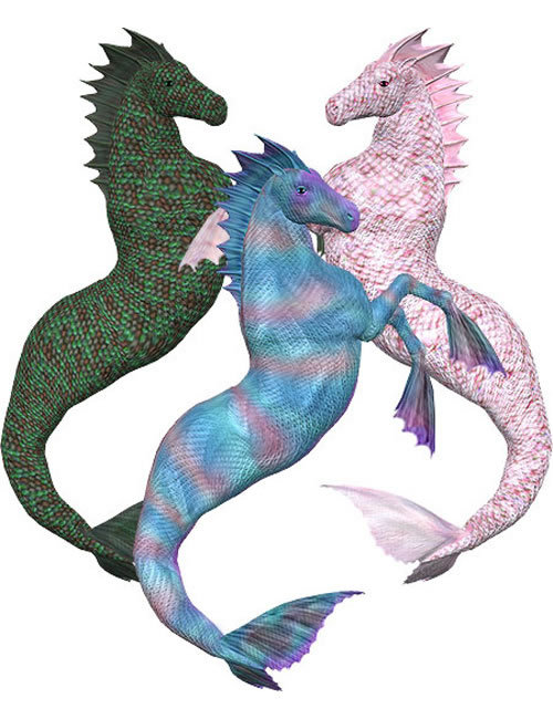 Hippocampus (Mermaid's Horse) Mappak by: , 3D Models by Daz 3D