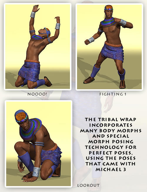 Tribal Clothing for Michael 3 by: Lourdes, 3D Models by Daz 3D