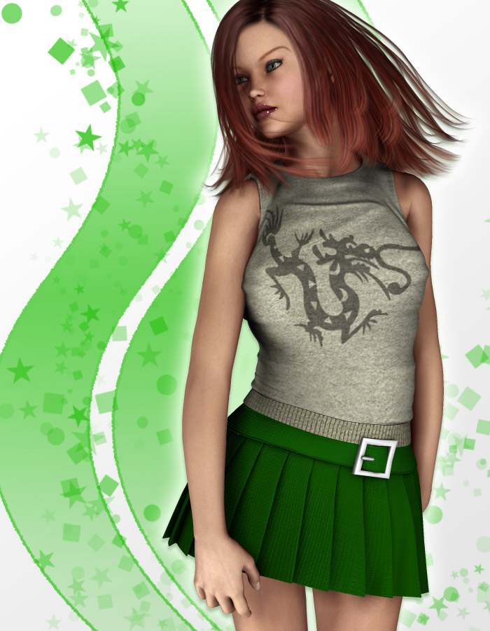 School Girl Skirt 1 for V4 by: EvilinnocenceRuntimeDNA, 3D Models by Daz 3D