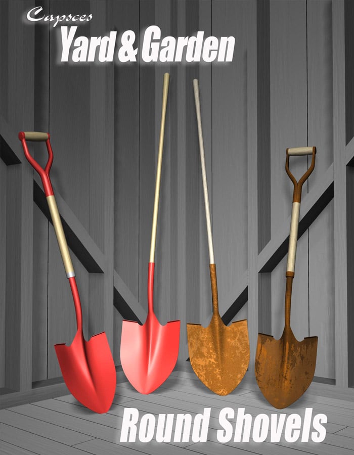 Yard and Garden - Round Shovels by: Capsces Digital InkRuntimeDNA, 3D Models by Daz 3D