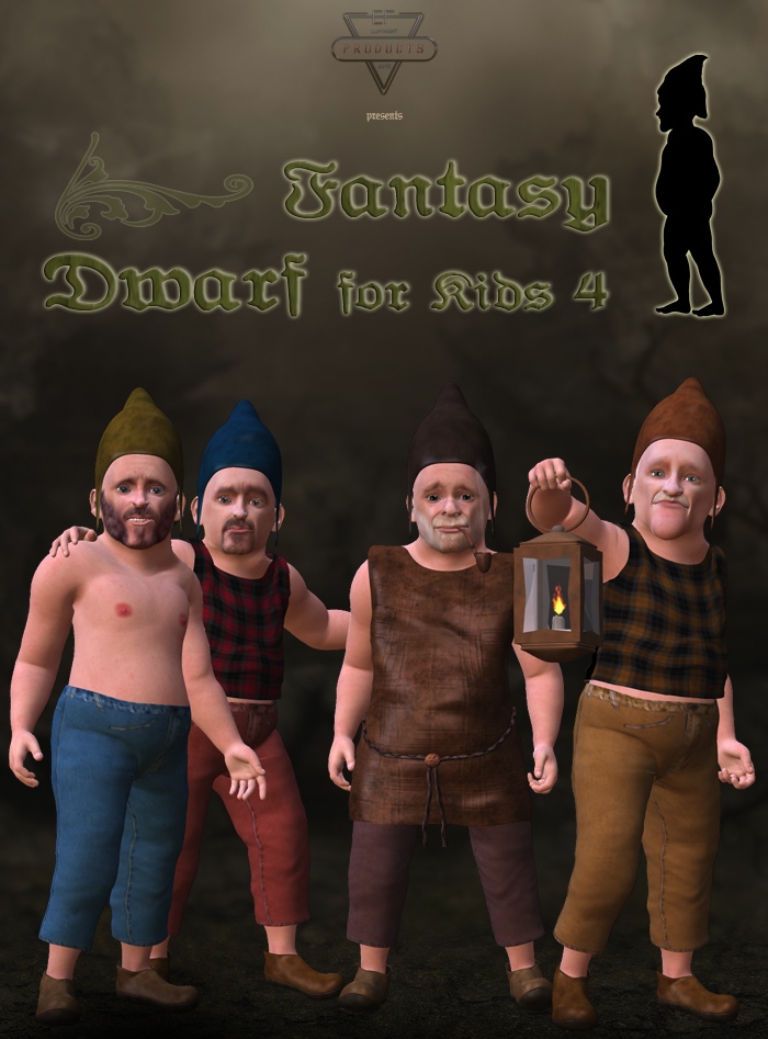 EF-Fantasy_Dwarf for K4 by: ericfarrisRuntimeDNA, 3D Models by Daz 3D