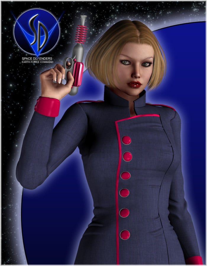 Space Defenders: Commander for V4 by: EvilinnocenceRuntimeDNA, 3D Models by Daz 3D