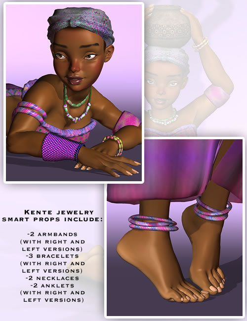 Kente Clothing for the Girl Kente Clothing for the Girl by: Lourdes, 3D Models by Daz 3D