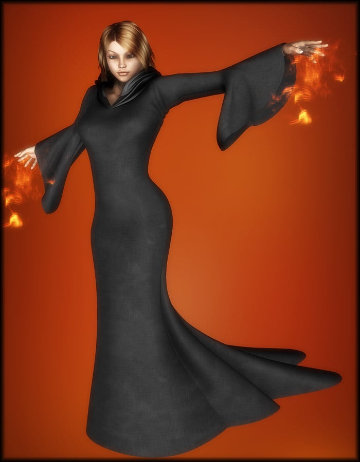 Witchy Dress for V4 by: EvilinnocenceRuntimeDNA, 3D Models by Daz 3D