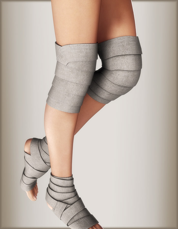 Ankle Bandages for V4 by: EvilinnocenceRuntimeDNA, 3D Models by Daz 3D