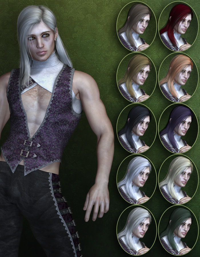 Lucian Hair for M4/H4 Lucian Hair for M4/H4 by: Lady LittlefoxRuntimeDNA, 3D Models by Daz 3D