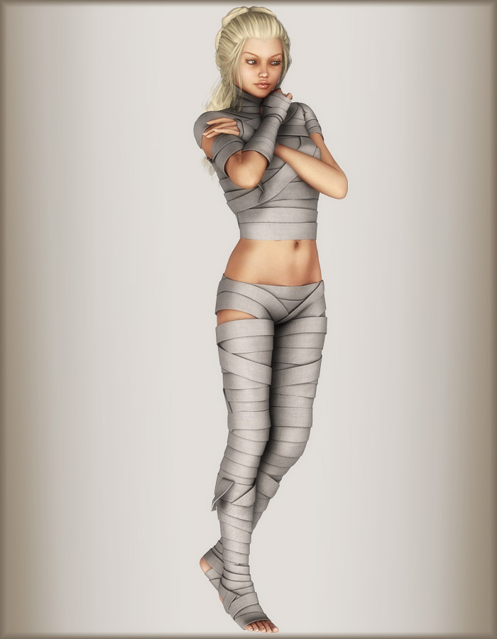 Thigh Bandages for V4 by: EvilinnocenceRuntimeDNA, 3D Models by Daz 3D