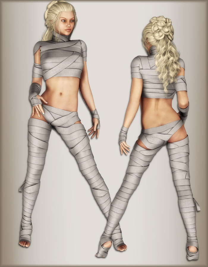 Thigh Bandages for V4 by: EvilinnocenceRuntimeDNA, 3D Models by Daz 3D