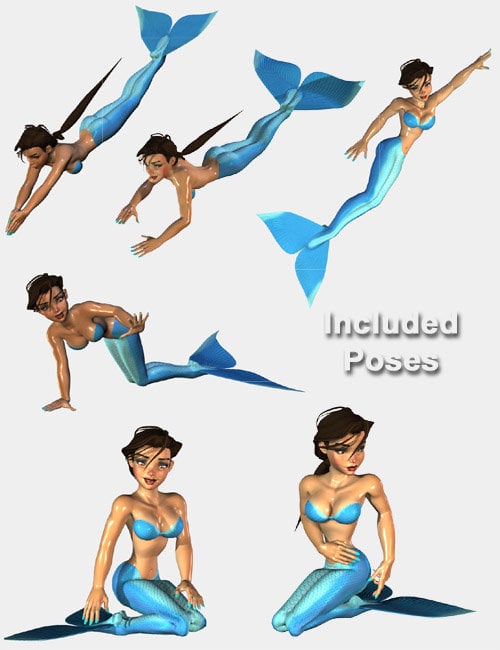 Mermaid Girl Mermaid Girl by: Jim Burton, 3D Models by Daz 3D