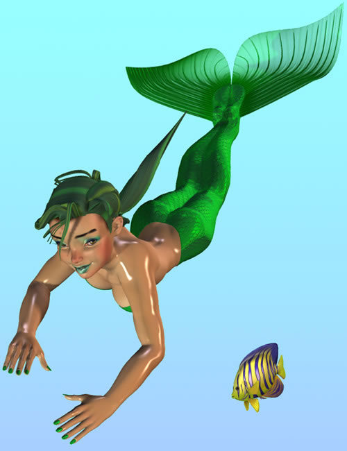 Mermaid Girl by: Jim Burton, 3D Models by Daz 3D