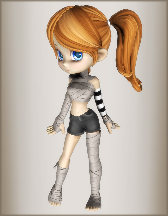 Thigh Bandages for Cookie by: EvilinnocenceRuntimeDNA, 3D Models by Daz 3D