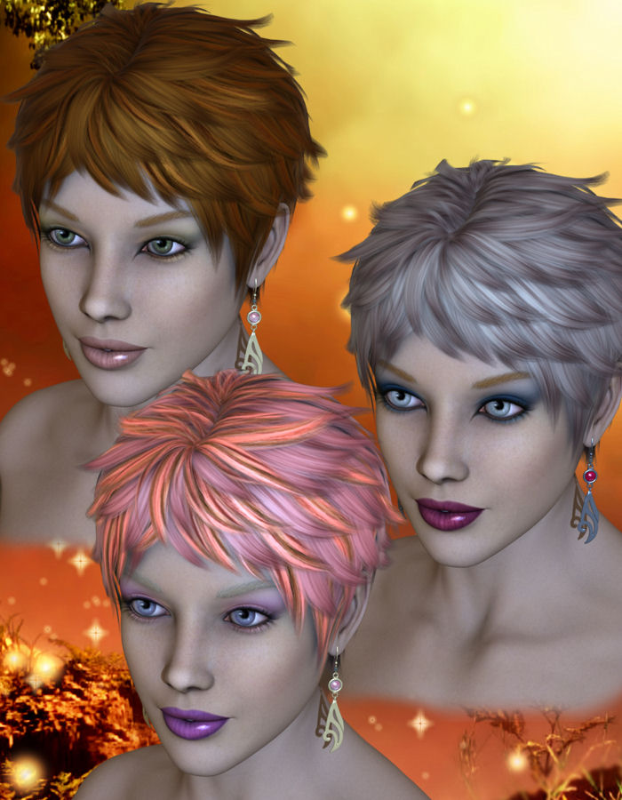 Paris Hair Revisited by: , 3D Models by Daz 3D