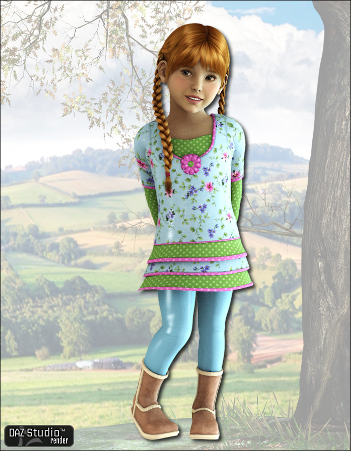 Kids 4 Tunic Dress Kids 4 Tunic Dress by: , 3D Models by Daz 3D