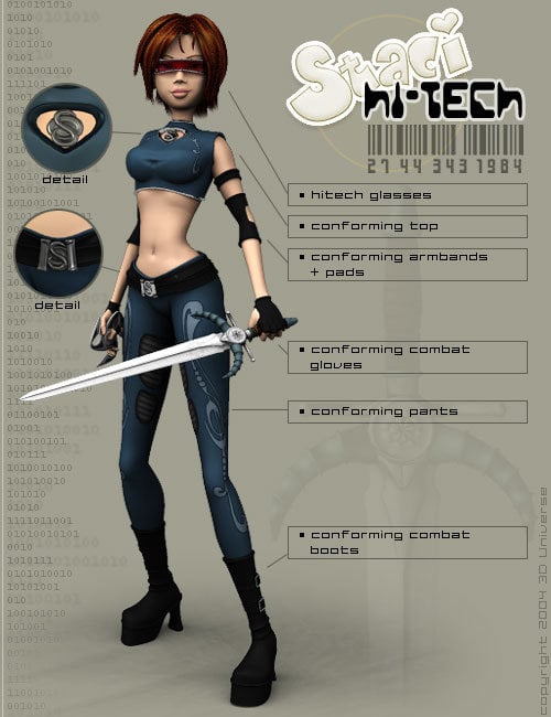 Staci - HiTech! by: 3D Universe, 3D Models by Daz 3D