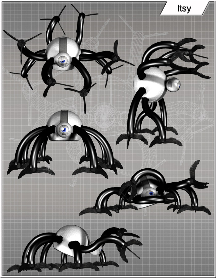 Itsy Bitsy Spiders Itsy Bitsy Spiders by: EvilinnocenceRuntimeDNA, 3D Models by Daz 3D