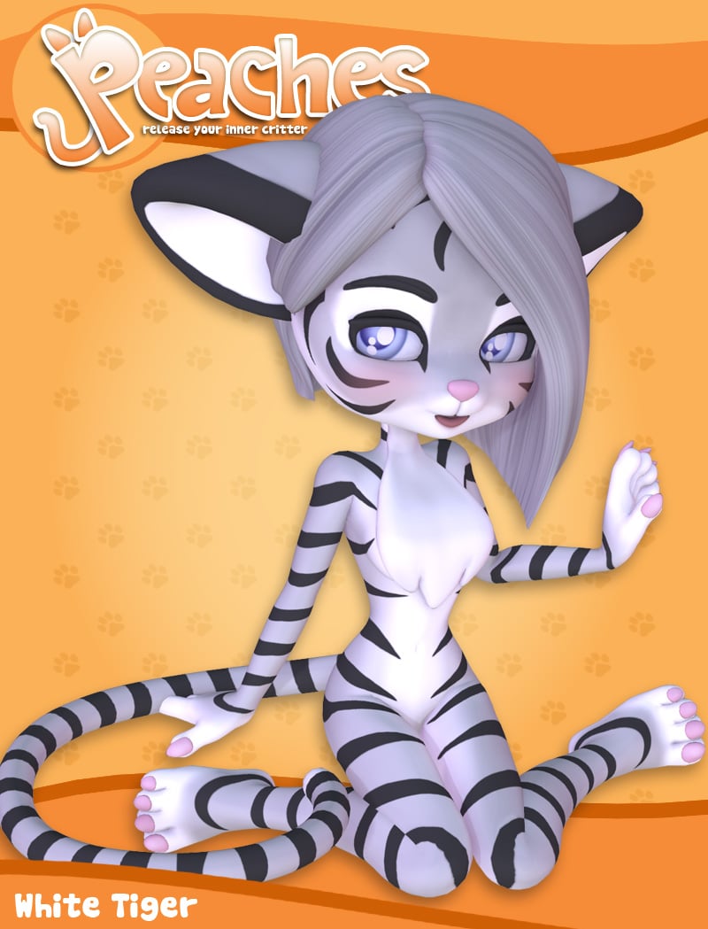 Peaches: White Tigers by: Lady LittlefoxRuntimeDNA, 3D Models by Daz 3D