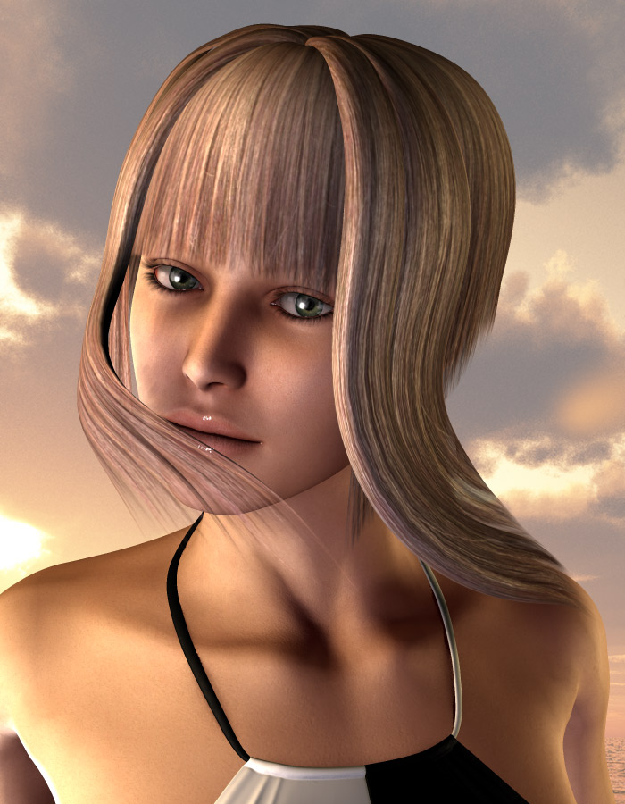 Heet Hair for V4 by: EvilinnocenceRuntimeDNA, 3D Models by Daz 3D