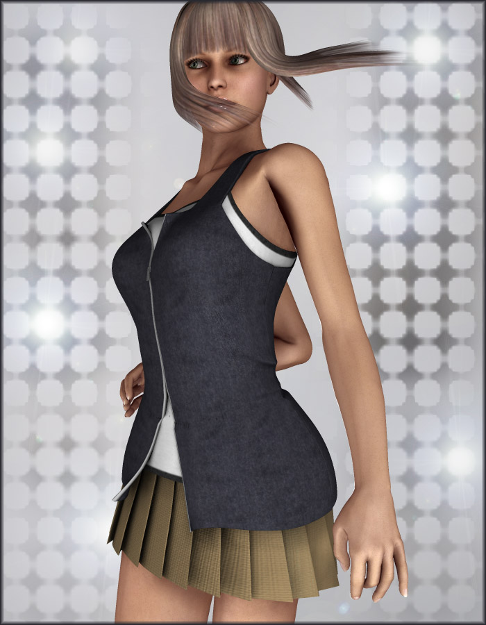 School Girl Casual for V4 by: EvilinnocenceRuntimeDNA, 3D Models by Daz 3D