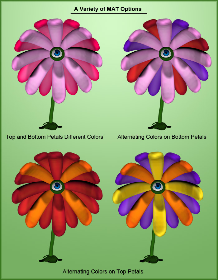 Adult Eye Flower Petals by: EvilinnocenceRuntimeDNA, 3D Models by Daz 3D