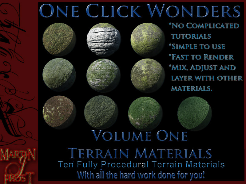 One Click Wonders - Vol 1:Terrain materials | Daz 3D