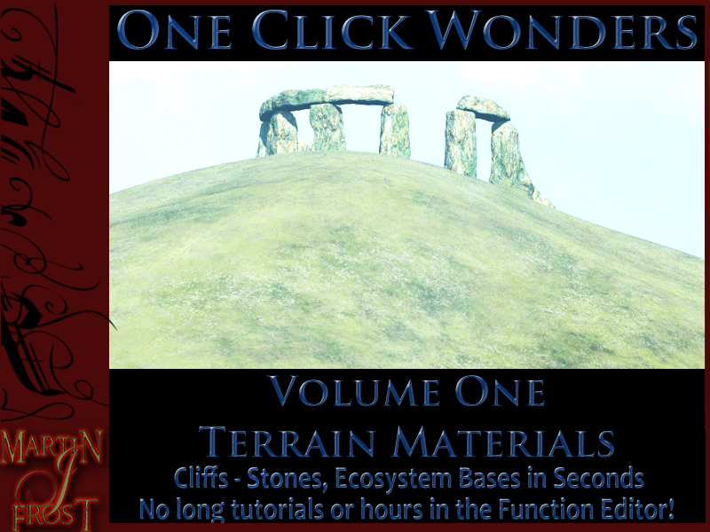 One Click Wonders - Vol 1:Terrain materials by: MartinJFrostRuntimeDNA, 3D Models by Daz 3D