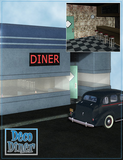 Deco Diner by: , 3D Models by Daz 3D
