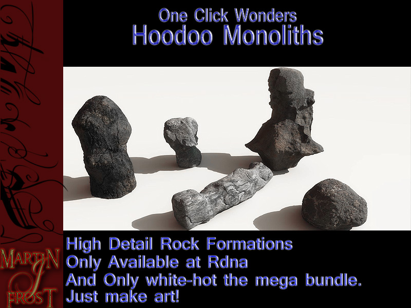 Hodoo Rock Monoliths by: MartinJFrostRuntimeDNA, 3D Models by Daz 3D