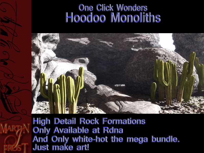 Hodoo Rock Monoliths by: MartinJFrostRuntimeDNA, 3D Models by Daz 3D
