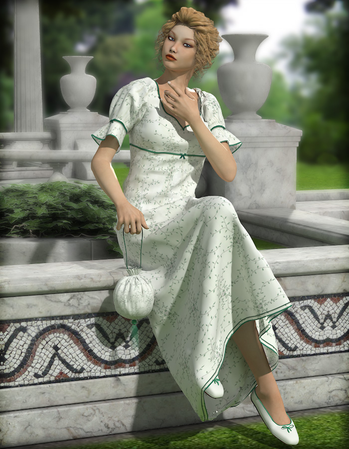 Dynamic Empire Dress for V4 by: eshaRuntimeDNA, 3D Models by Daz 3D