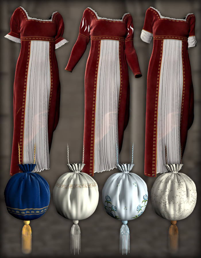 Dynamic Empire Dress for V4 by: eshaRuntimeDNA, 3D Models by Daz 3D