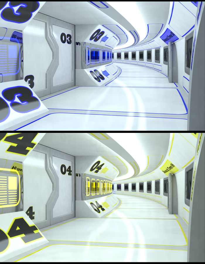 Lunar Science Station:  Rim Corridor by: EvilinnocenceRuntimeDNA, 3D Models by Daz 3D