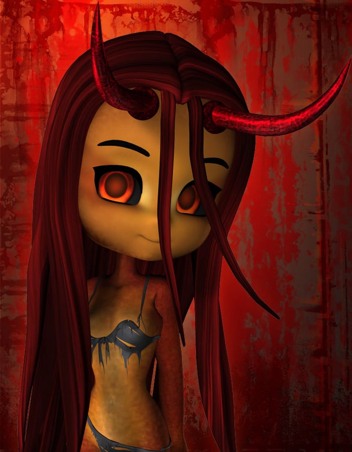 Demon Hair for Cookie Demon Hair for Cookie by: EvilinnocenceRuntimeDNA, 3D Models by Daz 3D
