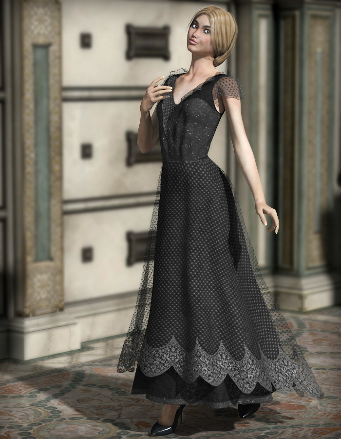 Primadonna Dress for V4 by: eshaRuntimeDNA, 3D Models by Daz 3D