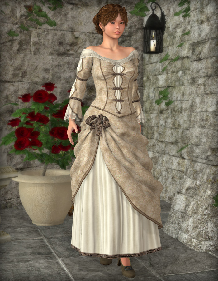 Constance Dress for V4 by: eshaRuntimeDNA, 3D Models by Daz 3D