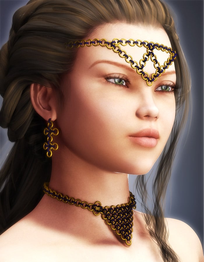 Chainmail Jewelry for V4 by: EvilinnocenceRuntimeDNA, 3D Models by Daz 3D