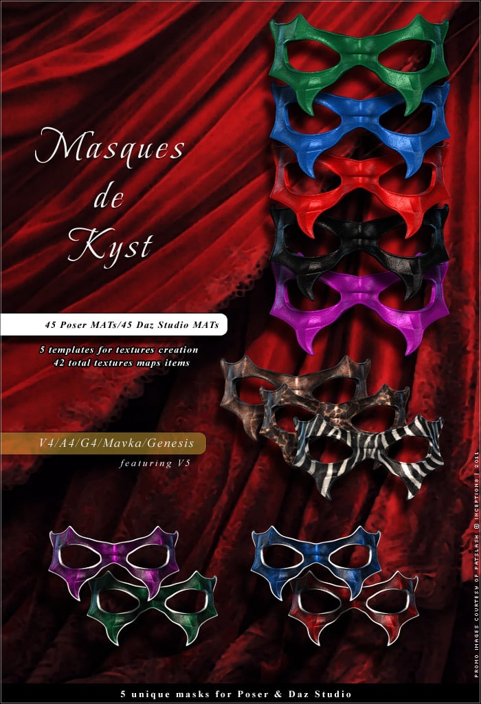 Masques de Kyst by: inception8RuntimeDNA, 3D Models by Daz 3D
